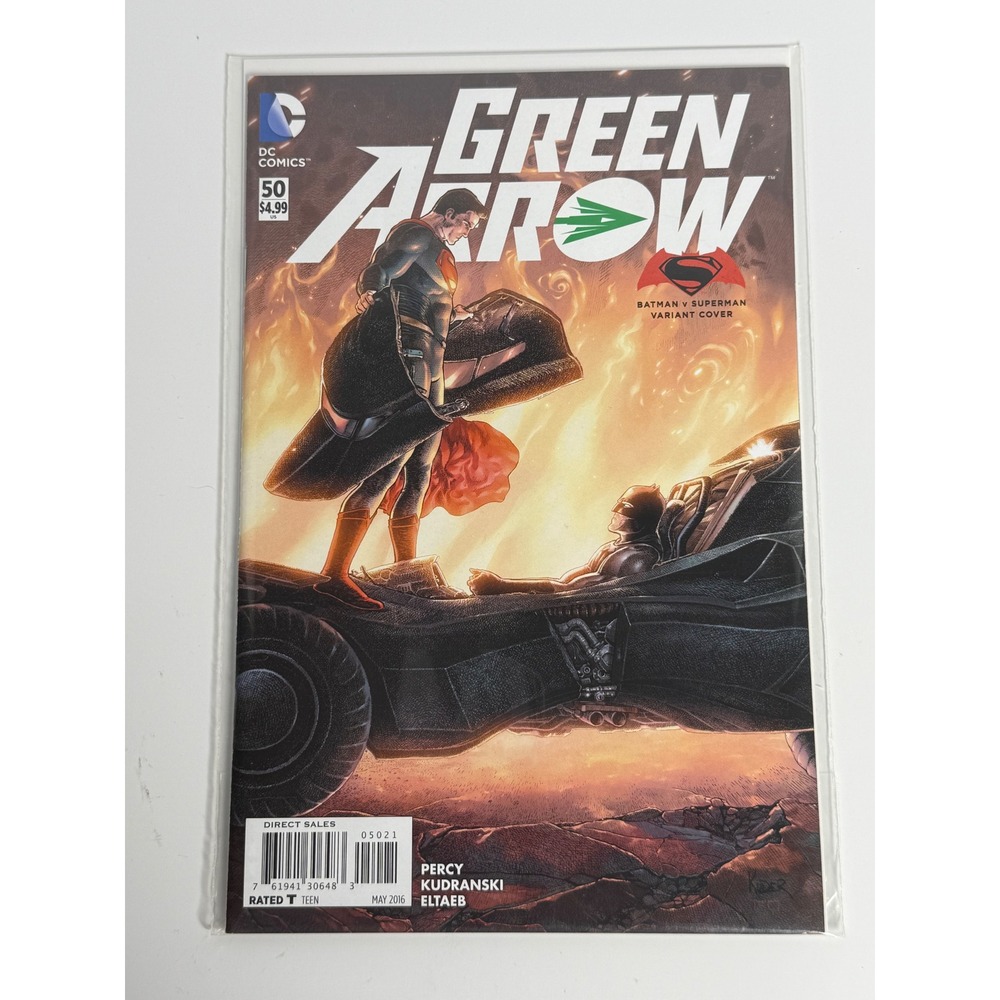 Green Arrow 50 2016 Batman v Superman Variant Cover DC Comics Aaron Kuder Art